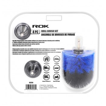 ROK Jeu de brosses de forage - 4 pièces